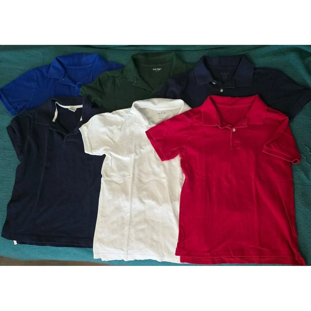Lot of 6 Boys School Uniforms Polo Size 10-12 Plus